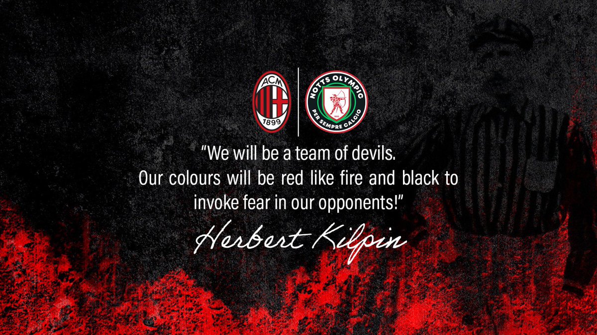 A link that we’re proud to share with <a href="/acmilan/">AC Milan</a> through former player Herbert Kilpin. 

Red and Black are our history, you cannot have one without the other, the colours are inseparable. 

Per Sempre Calcio.