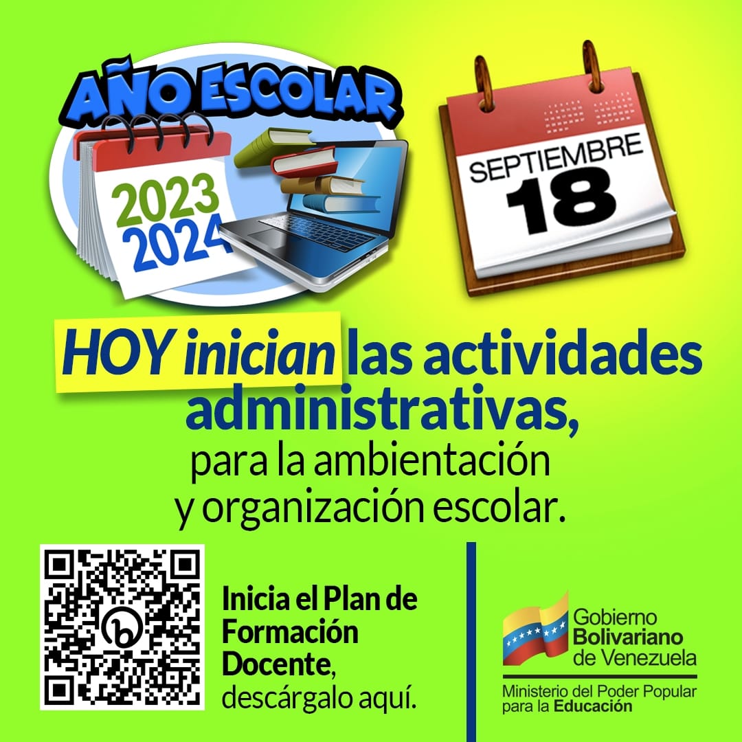 _LaAvanzadora's tweet image. ¡Feliz y bendecida semana! 

Nuestras instituciones educativas se encuentran abiertas en cada rincón del país, para realizar labores de mantenimiento, reuniones de planificación, ambientación escolar y avanzar con el Plan de Formación Docente.

@NicolasMaduro