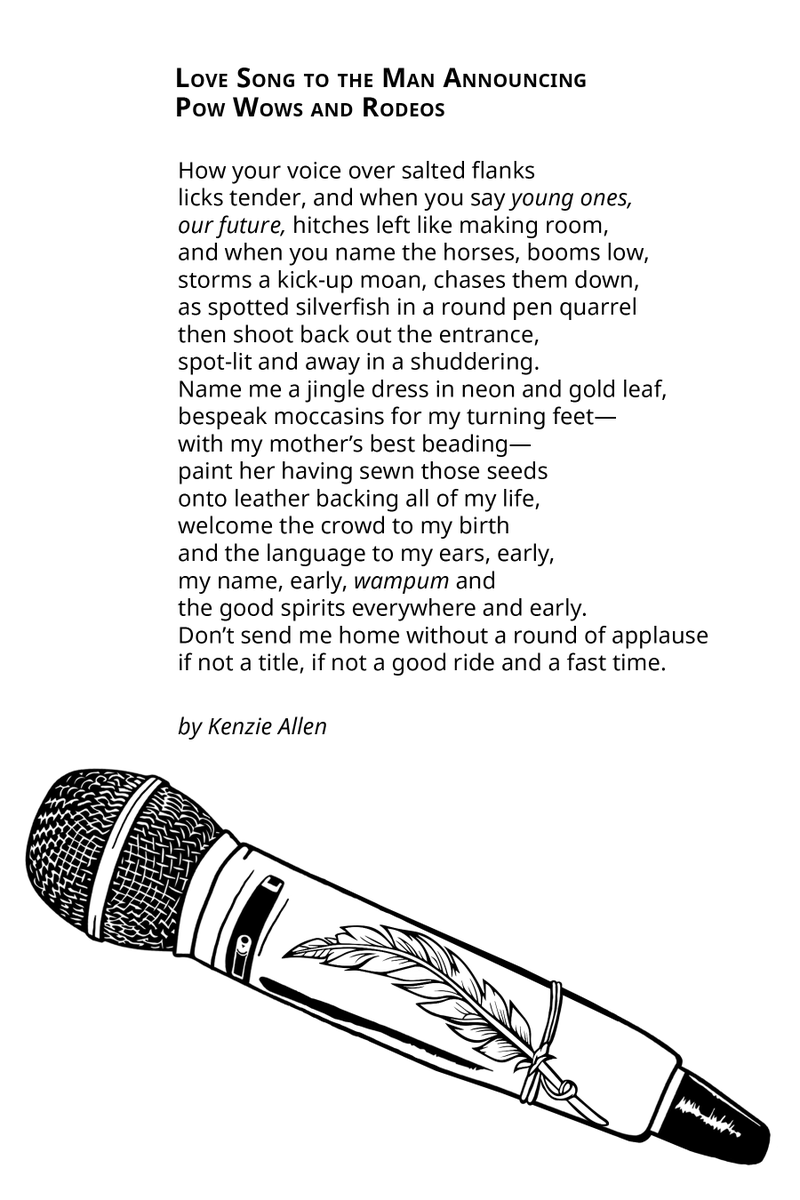 SundressPub's tweet photo. We're thrilled to announce that pre-orders for our 2023 broadside contest winner are now open. Kenzie Allen’s poem, “Love Song to the Man Announcing Pow Wows and Rodeos,” will be letterpress-printed at the Sundress Academy for the Arts. https://t.co/9NojVA4wOd https://t.co/PjsEsjD6Ax
