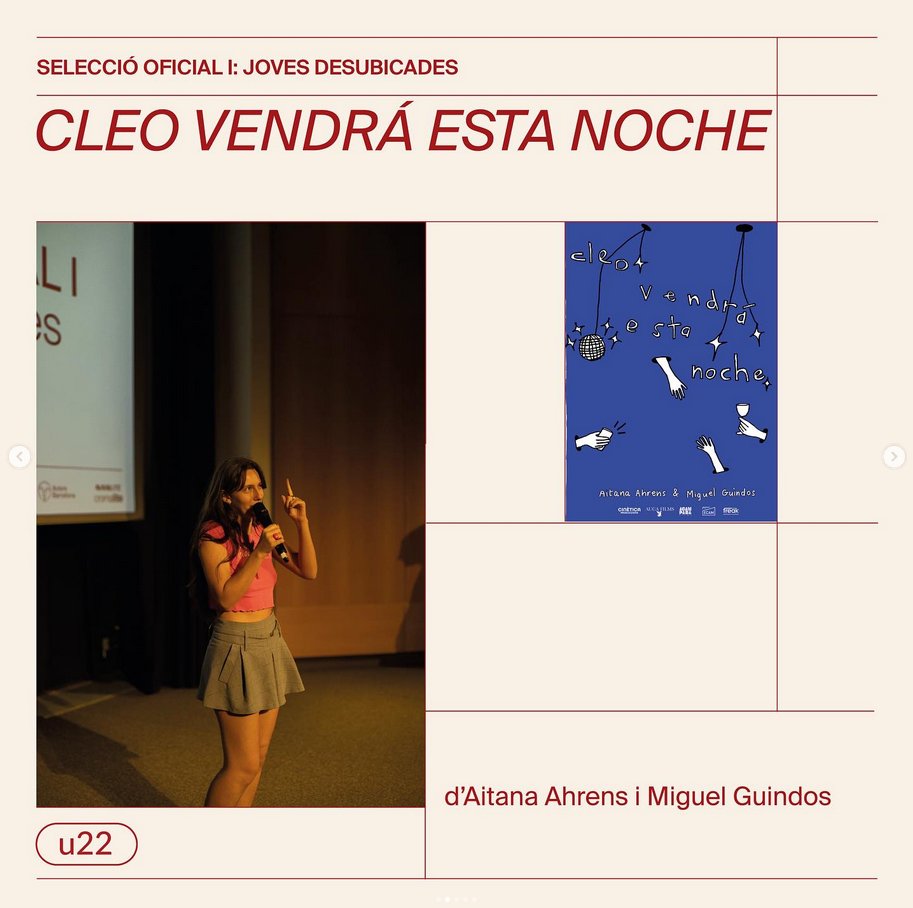 ECAM_'s tweet photo. ✨ Ayer finalizó el Festival de Cinema Jove de Barcelona, en el que 'Cleo vendrá esta noche' (#OpenECAM), de Miguel Guindos y Aitana Ahrens (ambxs alumni) fue premiado al Mejor Corto Joven.
¡Muchas felicidades! 👏
#ComunidadECAM #TalentoECAM https://t.co/6CjBUtjy93