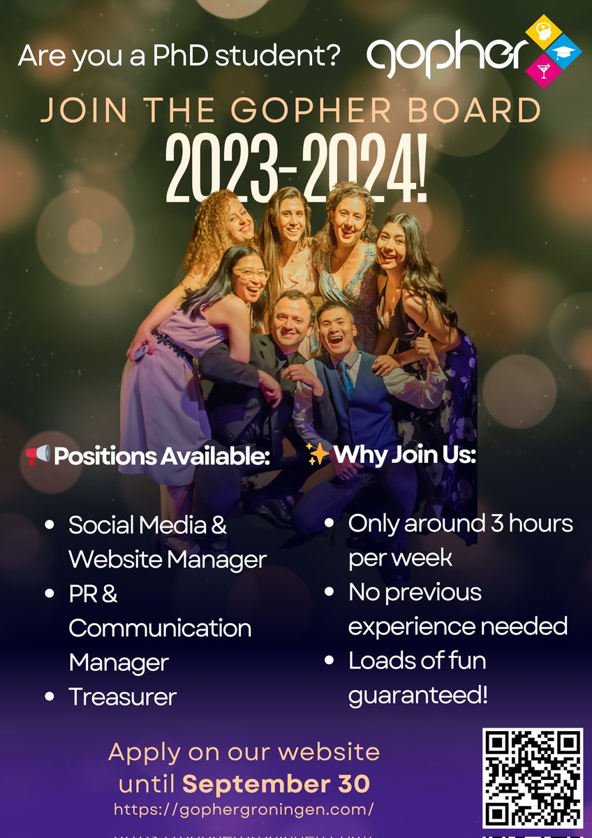 🌟 Join the Gopher Board 2023-2024 Team! 🌟

📢 Positions Available:

1. Social Media &amp; Website Manager 📱💻
2. PR &amp; Communication 🎙️
3. Treasurer 💰

✨ Why Choose Us:
- Only around 3 hours per week 🕒
-;No previous experience needed 🚀
- Loads of fun guaranteed! 😄
