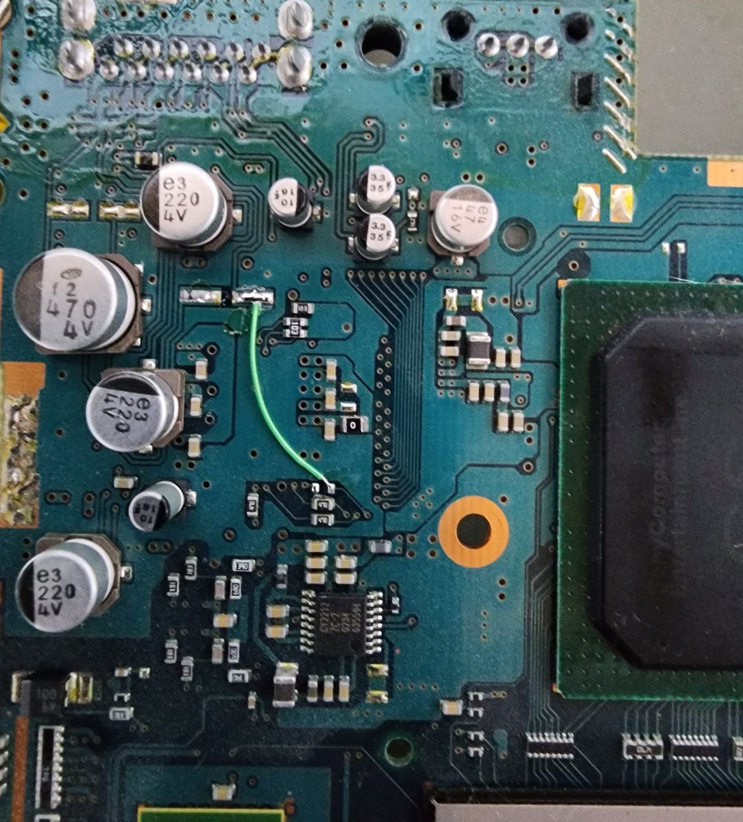 Mobiusstriptech's tweet image. This PS2 came in for a csync mod. This replaces the luma or composite video output and disables sync on green. It is only recommended for cases where you absolutely need csync for your setup.