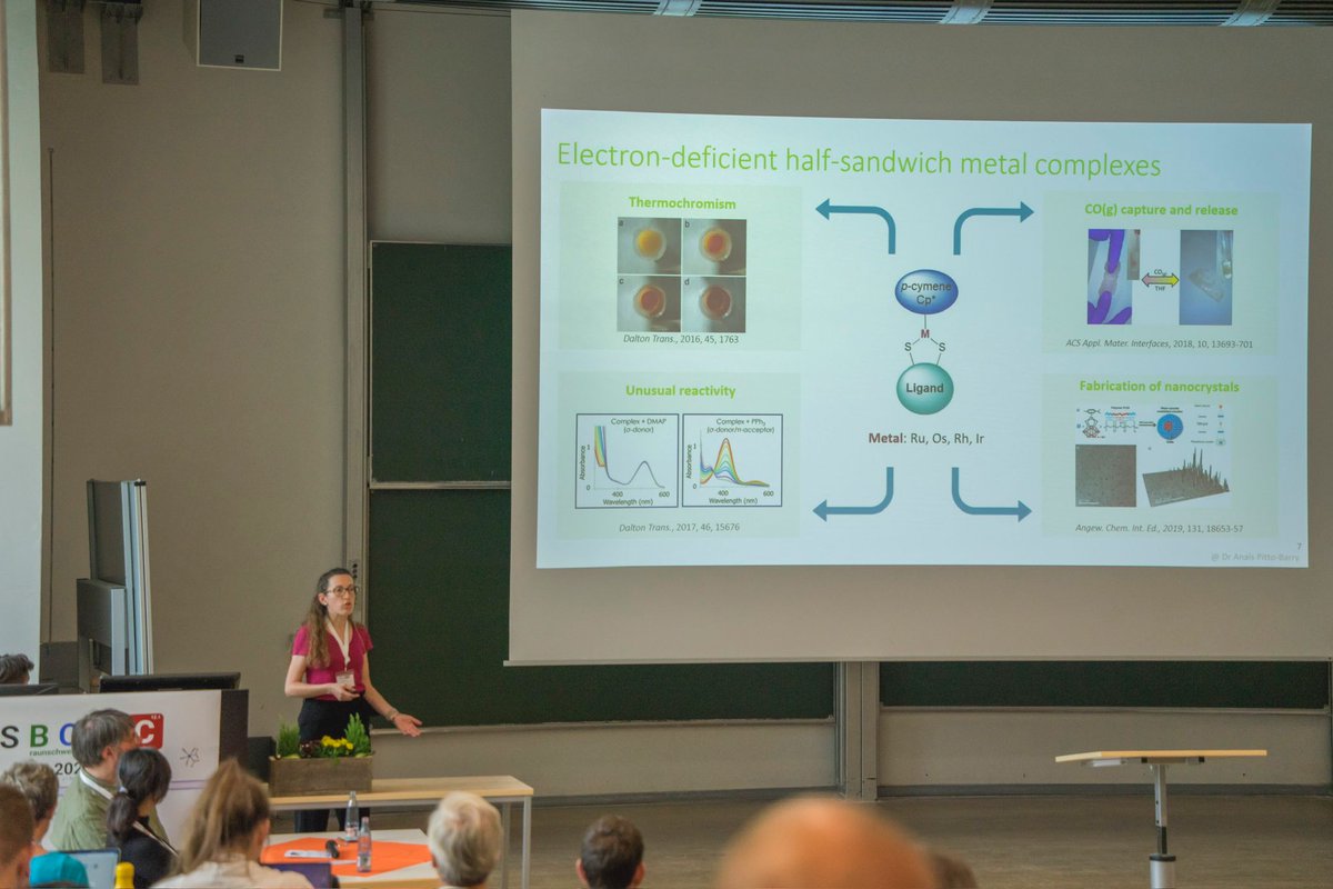 A few impressions from session 2 of #isbomc2023 with great talks by <a href="/dominicgrafchem/">Dominic Graf</a> <a href="/CastonguayAnnie/">Annie Castonguay research</a> , Sam Meier-Menches, Maria Gil-Moles and <a href="/AnaisPittoBarry/">Anaïs Pitto-Barry</a> ! (not all of them on the pics) #bioorganometallics