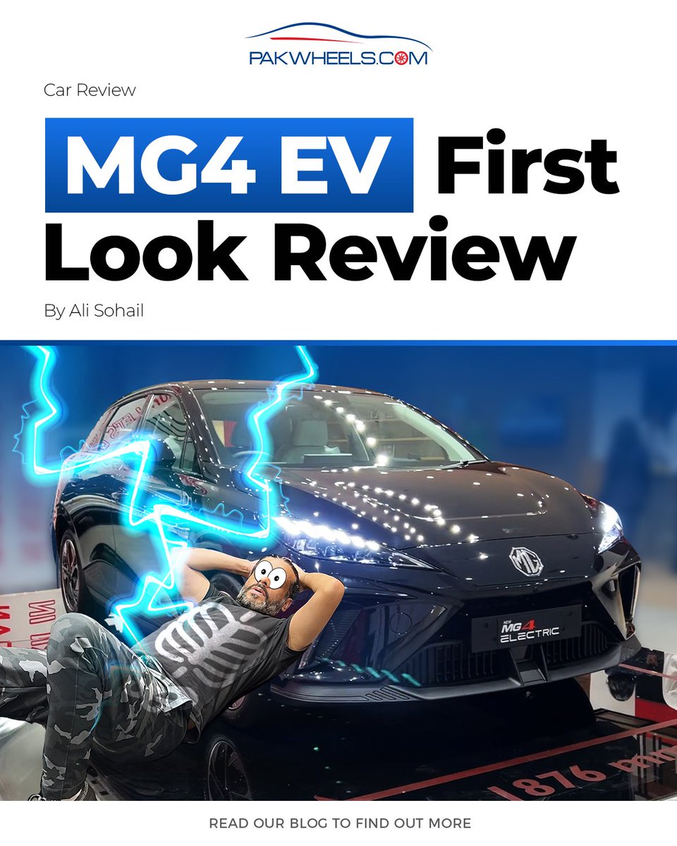 PakWheels's tweet photo. Today’s first-look review features MG Motors Pakistan’s newly launched MG4 EV. The MG4 EV comes in two variants: the base, Excite, and the top, Essence.
Read the blog: https://t.co/9cFMJXWmQm
#PakWheels #PWBlog #MG #MG4Ev #FirstLookReview https://t.co/8JznT4yEdd