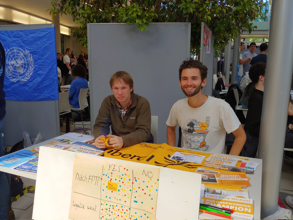 WillAczel's tweet photo. Great to join @EULDS at @UniofExeter Welcome Fair and meet lots of interested people from all over

Lots of good discussions, you can see the result of our poll below!

To sign up to the Lib Dem society and join in events throughout the year:
https://t.co/sw23P38uXX https://t.co/ZzghITeh17