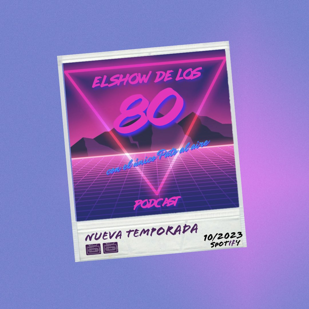 patopeters's tweet photo. La segunda temporada del podcast @showdelos80 llegará en octubre, por Spotify. https://t.co/SVNS6D6PA4
