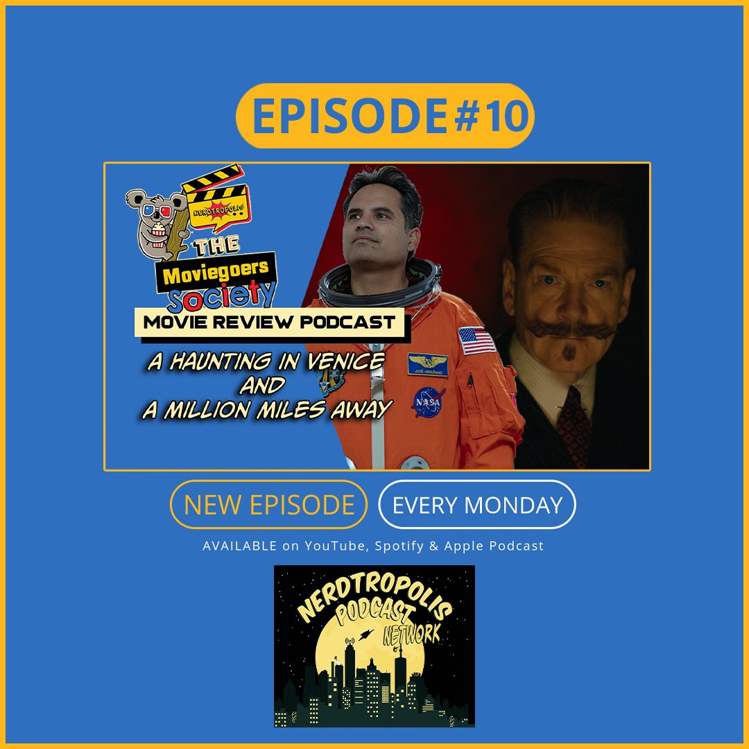 This week on EPISODE 10 of the #MoviegoersSociety, we discuss #AHauntingInVenice &amp; #AMillionMilesAway! 🎙️

youtu.be/gd7gZge2TX4