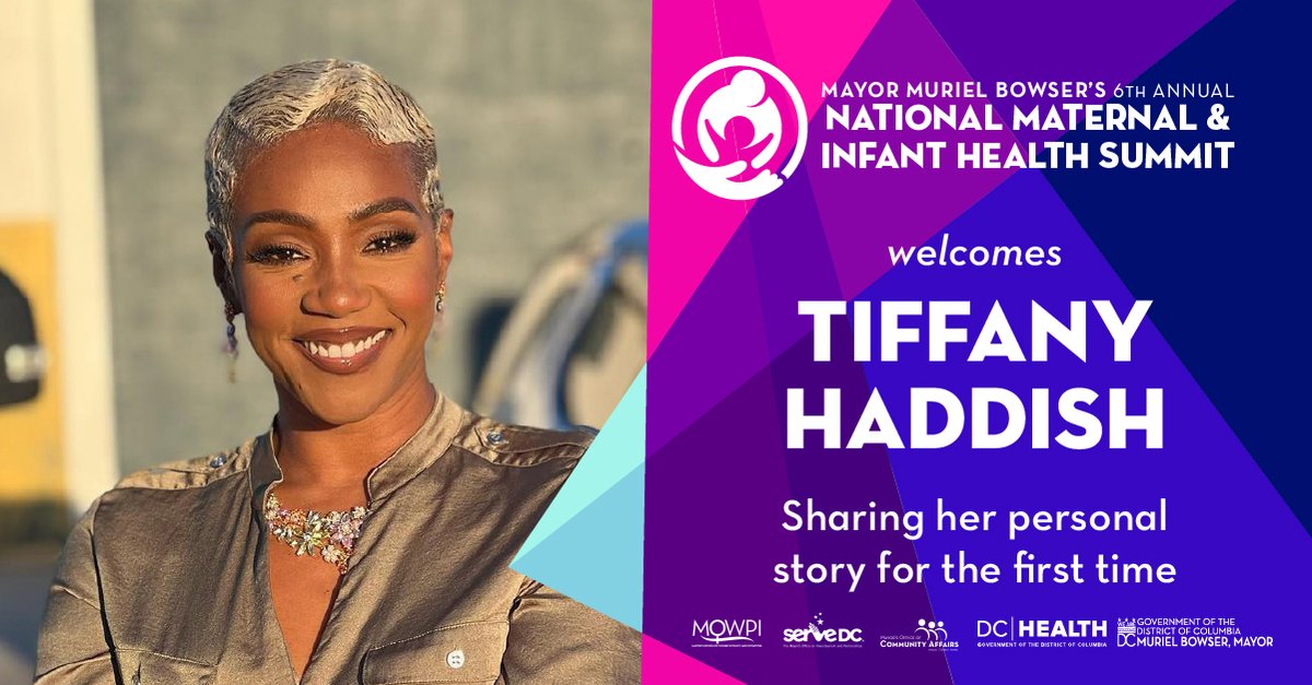 Yes, you read that right: THE @TiffanyHaddish will be joining us at @MayorBowser’s 2023 Maternal & Infant Health Summit! Tiffany will be sharing her story and journey with wit and heart. RSVP now for this must-see summit: maternalhealthdc.com #DCMaternalHealth