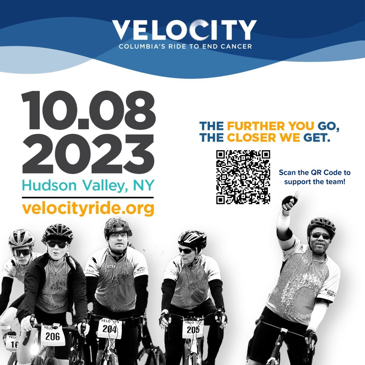 🌟 Join team 'PATH TO A CURE' in the fight against cancer in Velocity: Columbia's Ride to End Cancer!

🎯 Goal: $5,000 
💰  Raised: $650 
📅 Event: October 8

Let’s end cancer step by step, dollar by dollar. Thank you for your support! #PathToACure #RideToEndCancer #VelocityRide