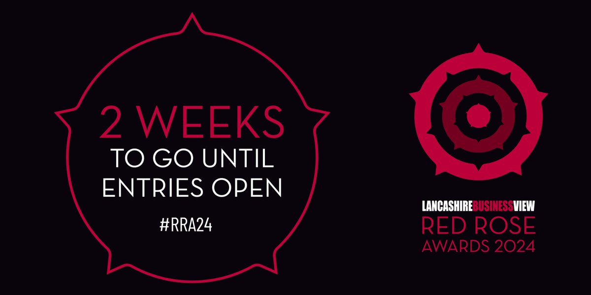The countdown begins!🌹

In just 2 weeks, the Red Rose Awards entries will be live and kicking!

Get ready to share your success story and shine a spotlight on your remarkable achievements.🌟

<a href="/LBVmagazine/">Lancashire Business View</a> #RRA24