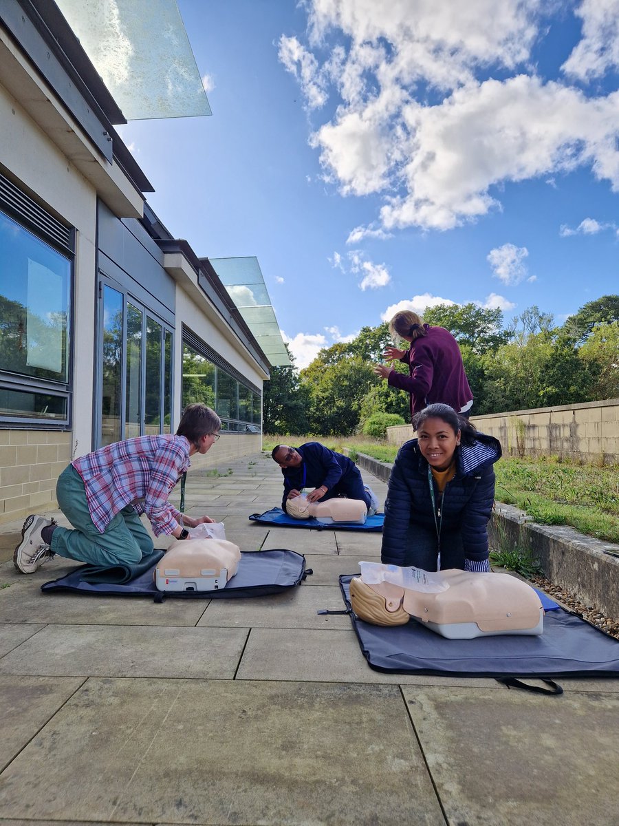 Learning how to save lives today with @TeamKMCC colleagues Vonona and Henintsoa on an outdoors first aid course at @wakehurst_kew. Essential training, but hopefully will never have to use it!