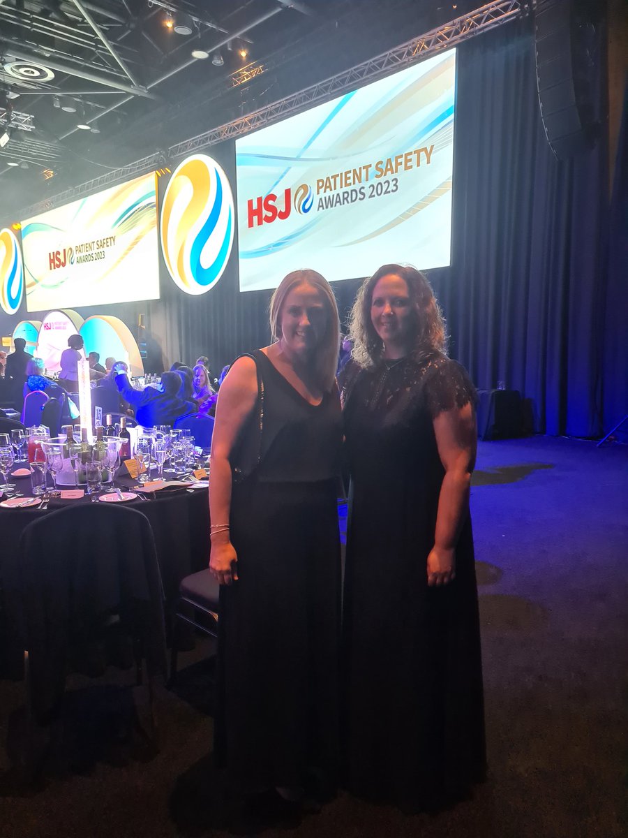 So pleased to be able to represent our patient safety project in @GlosHealthNHS at the #HSJpatientsafety awards this evening with @ljmlangford