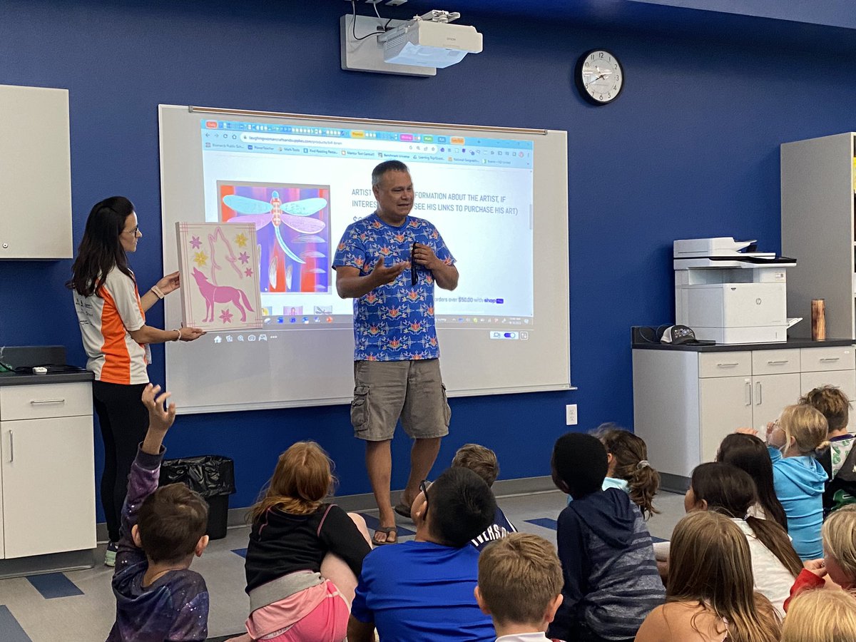 “Hope Through Art” artist, Bill Brien, shares his stunning digital art with Elk Ridge third graders.  #learnbps