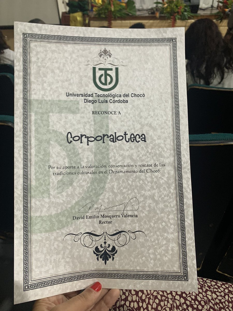 CorpOraloteca's tweet photo. Hoy recibimos un importante recibimiento de la @UTCH_  por el aporte a la valoración, conservación y rescate de las tradiciones culturales en el Departamento del Chocó https://t.co/KYuax9p8T6