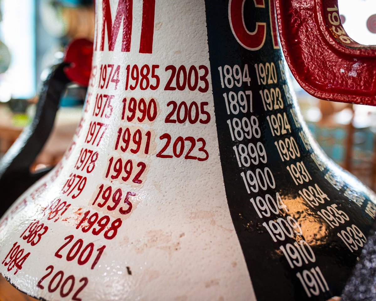 MiamiOHFootball's tweet photo. It’s official‼️

The Bell is home.

#RiseUpRedHawks | 🎓🏆 https://t.co/l9CzVf4VWh