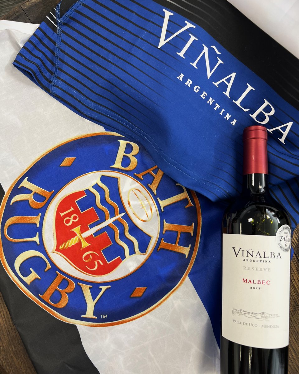 As Official Wine Partner of <a href="/BathRugby/">Bath Rugby</a> , Viñalba will be adorned on players shirts each game this season. Proud to be 🔵⚫️⚪️ supporting you all the way! 🍷