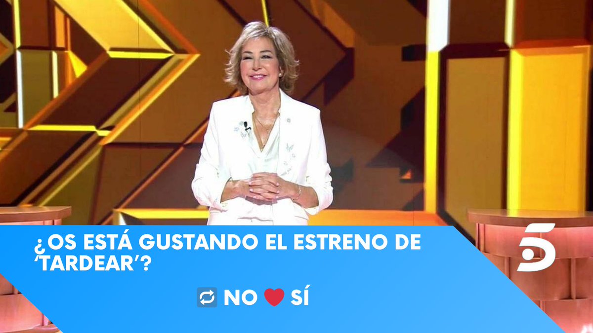 DiarioDeTele's tweet photo. ¿Os esta gustando el estreno de 'Tarde 𝘈𝘙?

🔁 No
♥️ Sí

#TardeAR https://t.co/PHyl3XWuaa