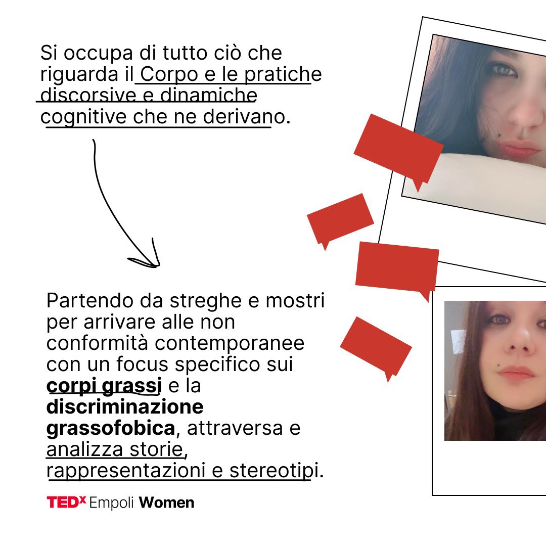 TEDxEmpoli's tweet photo. Speaker #TEDxEmpoliWomen 🚨
❌Giulia Paganelli❌
@ZittaEva 
Scrittrice, antropologa e storica, Giulia si occupa di tutto ciò che riguarda il Corpo, le pratiche discorsive e le dinamiche cognitive che ne derivano.

#tedxempoli #nonhoparole https://t.co/ZhsPgzkUaR