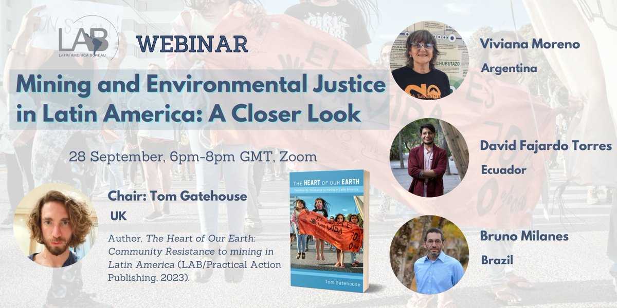 LatAmB's tweet photo. With demand for metals &amp; minerals projected to spiral due to the global energy transition, harms to communities may further multiply. Can grassroots resistance help us to rethink our consumption of resources, put the brakes on further expansion? 🗓️ 28 SEPT
https://t.co/0xoqV13zt7 https://t.co/oFrd1rIHbK