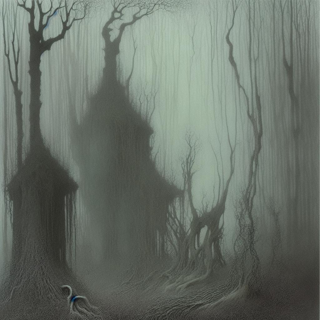 andrzejzarzycki's tweet photo. Zdzisław Beksiński's art meets Stephen Gammell's in these dark visions of nature #ai #aiart #landscapephotography #landscape #naturephotography #ailandscape #deeplearning #generativeart #naturalbeauty #natureartist #natureart #natureai #deeplearningnerds #deeplearningmachine https://t.co/0GiroLpdsT