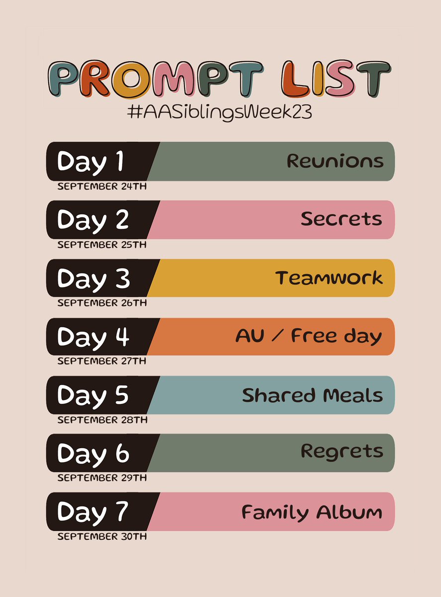 📣 ONE WEEK LEFT 📣 Once again, here is a reminder of our fanweek schedule for the year. See you on the 24th!!