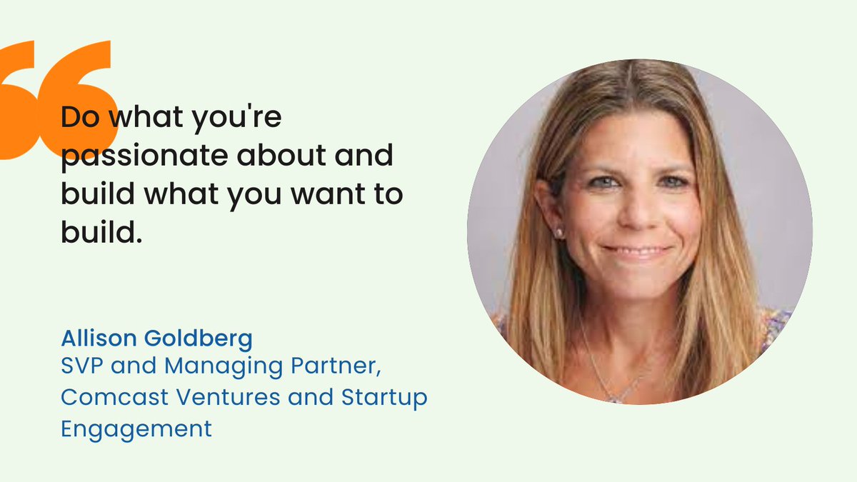 steveramosmedia's tweet image. Allison Goldberg, SVP of Startup Engagement for Comcast Ventures, shares great advice for startup founders at the TriNet People Force Summit. Don't follow the latest tech trend and throw AI into your pitch deck. 
#TriNet  #startupstrategy #comcastventures