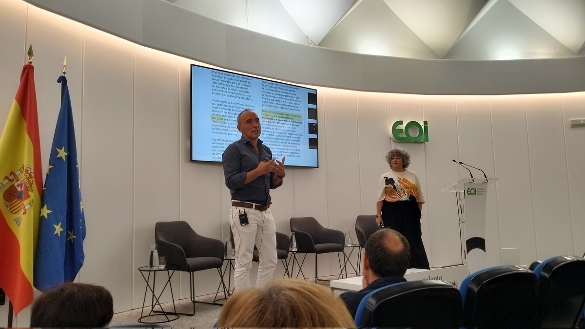 BrandsofSpain's tweet photo. @dgipyme @pablolopezgil Ahora @pepadamato y @daviddobert presentan los resultados del #SpainDesignIndex. Señalan que el 74,9% de las empresas españolas prevé aumentar su inversión en #diseño en los próximos dos años. https://t.co/a4IItK2fHs