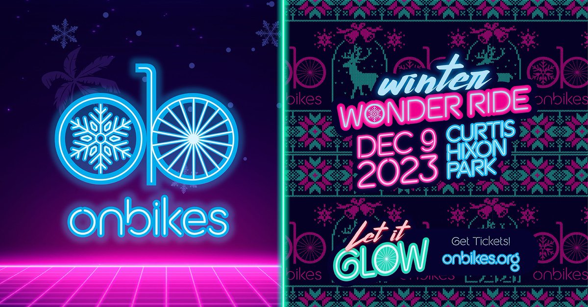Tickets are NOW ON SALE for The ❄️ 12th Annual Winter Wonder Ride ❄️, 'Let it Glow!' Don't miss out on a night of neon magic and nineties nostalgia. Secure your spot NOW before it's too late! Visit To get your tickets, visit: linktr.ee/onbikes