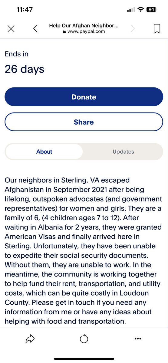 Kona99's tweet photo. We have a lovely Afghan family that has recently moved into our community, but they can’t get their social security docs, meaning the parents are unable to work and currently have no income. Who can we reach out to to get them help? @VASenateDems @timkaine @MarkWarner https://t.co/9xMM7mwVCT