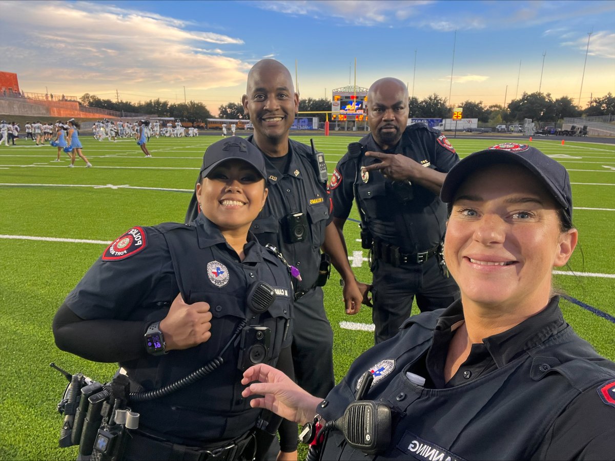 All smiles from our officers during First Responders Night on Friday at Hall Stadium!