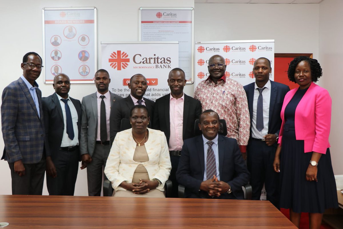 CaritasMFB's tweet photo. Our CEO @DMukaru hosted a delegation of MPs from Uganda who paid a courtesy visit to the bank. The legislators were on a benchmarking mission, on the backdrop of the bank being the 𝗢𝘃𝗲𝗿𝗮𝗹𝗹 𝗕𝗲𝘀𝘁 𝗠𝗶𝗰𝗿𝗼𝗳𝗶𝗻𝗮𝗻𝗰𝗲 𝗕𝗮𝗻𝗸 𝗶𝗻 𝗞𝗲𝗻𝘆𝗮 𝟮𝟬𝟮𝟯. https://t.co/XS8JNH6za5