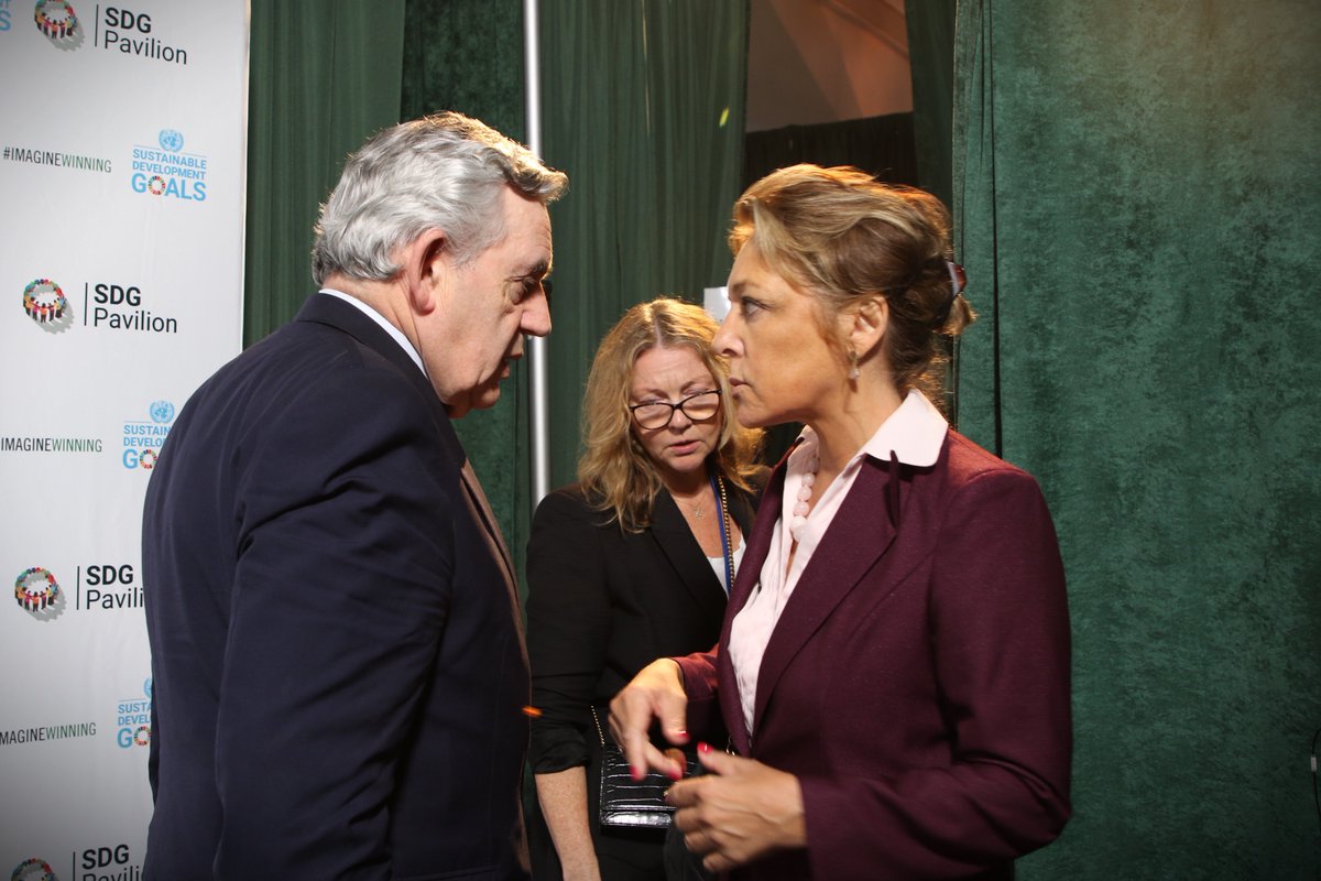 #ECW ExecDir <a href="/YasmineSherif1/">Yasmine Sherif</a> &amp; The Rt. Hon. <a href="/GordonBrown/">Gordon Brown</a> are working together to put #education at the top of the🌍Agenda.

Complementary in their proven &amp; transformative models, #ECW &amp; #IFFEd are putting #TES into action.  

#UNGA78🇺🇳 <a href="/UN/">United Nations</a> @AntonioGuterres @AminajMohammed