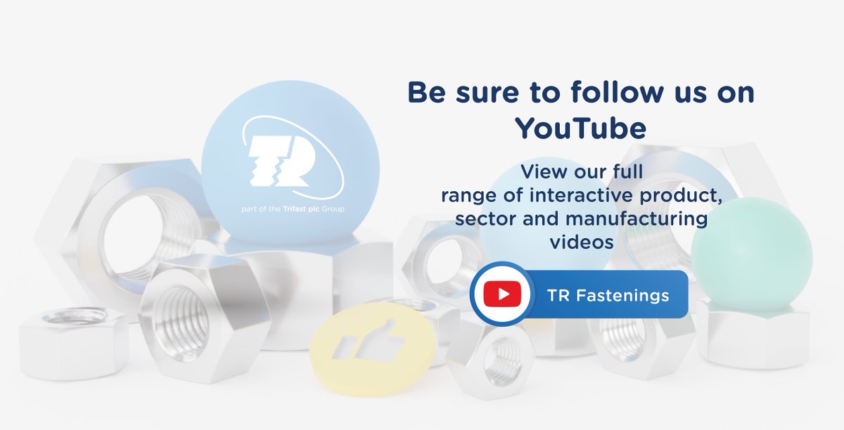 trfastenings's tweet image. Be sure to follow us on YouTube, where you are able to view our full range of interactive product, sector and manufacturing videos! bit.ly/3VHQQsr  

#YouTube #Interactiveanimations #Fasteneranimations