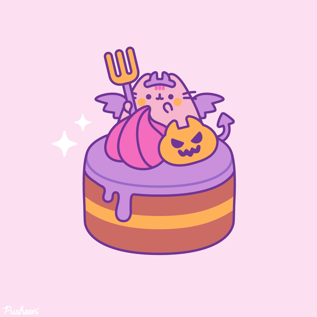 Pusheen's tweet photo. 💜 🍰 💜 https://t.co/dRd1LUUO5F