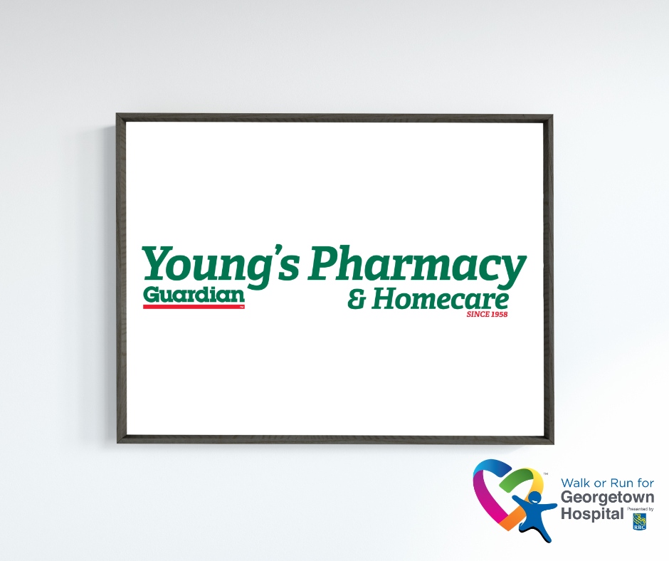 We'd like to recognize Young's Pharmacy for its support of the Walk or Run for Georgetown Hospital! 🏥

Your sponsorship helps to fund new and upgraded pieces of equipment at our hospital.

#WalkRunGH #SponsorSpotlight
