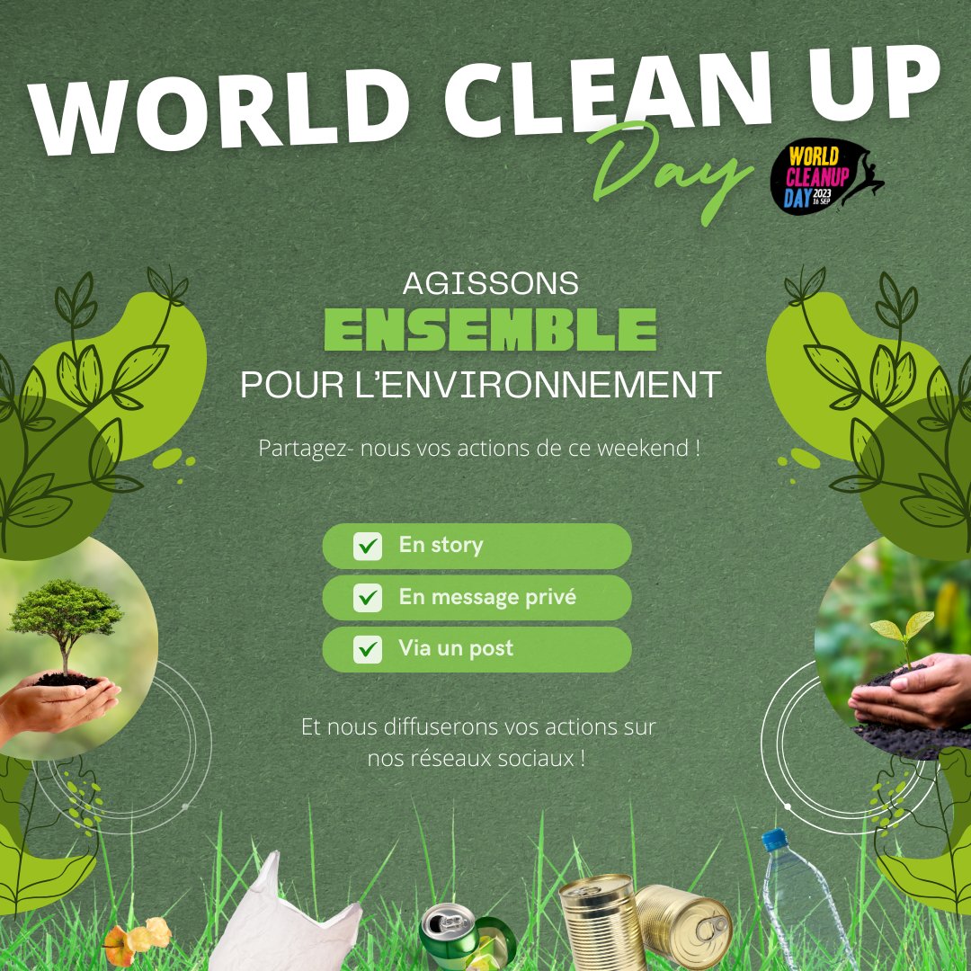 🌍 C’était la journée Mondiale du Nettoyage ce week-end ! 🌍

Pour revenir sur cette belle journée, nous vous proposons de partager votre impact avec nous.🌟