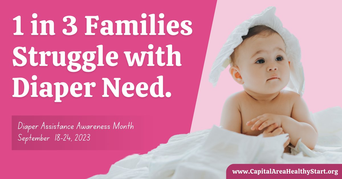 CAHealthyStart's tweet image. National Diaper Need Awareness Week is an annual effort to bring attention to the issue of diaper need in the U.S. and in our own community. #EndDiaperNeed #BasicsArentBasic

Learn what diaper need is and its impact: nationaldiaperbanknetwork.org/the-need/