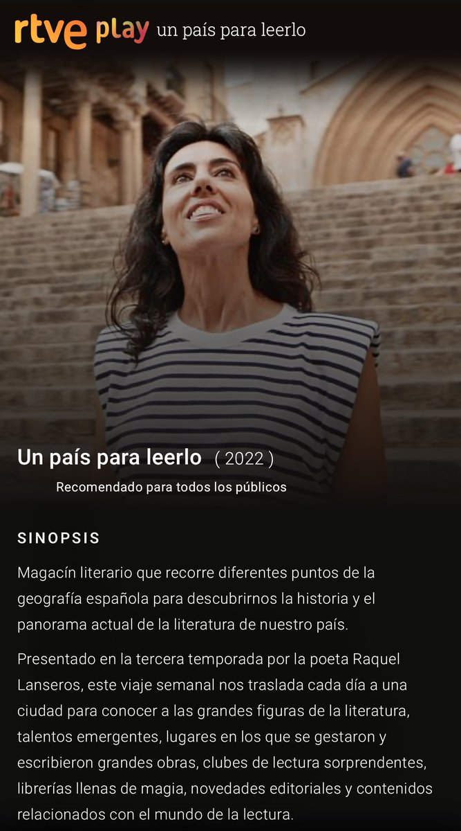 Vamos con las buenas noticias literarias. A partir de este jueves 21 de septiembre presentaré la nueva temporada del programa de libros “Un país para leerlo”. Todos los jueves a las 19:25 en #La2 de <a href="/rtve/">RTVE</a> (y después en el canal <a href="/rtveplay/">RTVE Play</a>) 
Viva la Literatura que amamos tanto.