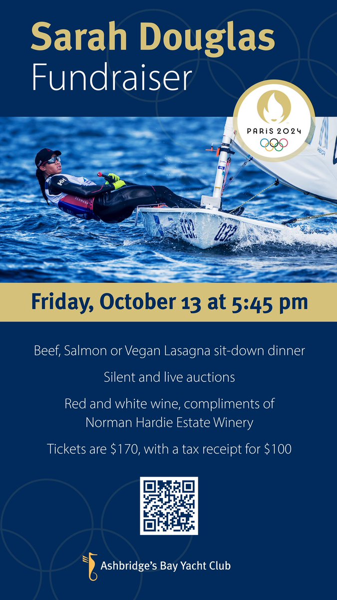 You’re Invited! Olympic Fundraiser October 13 at ABYC. Hope to see you there 

abyc.ca/racing/regatta…