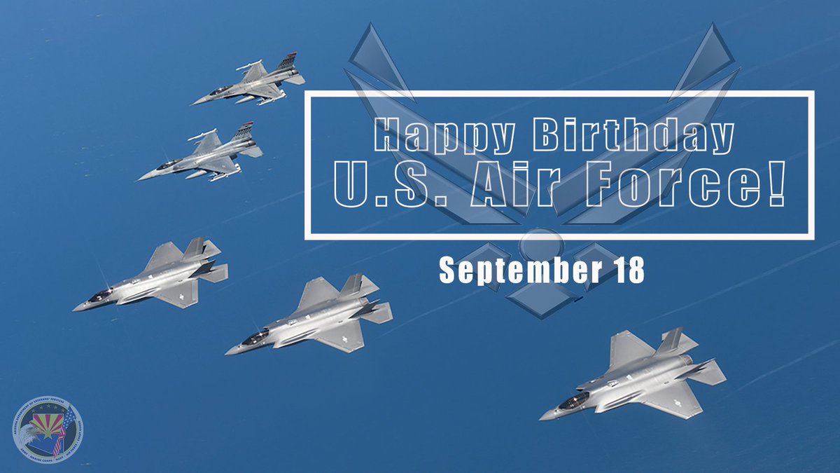 Happy 76th birthday, @usairforce! Always there to fly, fight and win, thank you to all #Airmen for their service. Aim high!

#AZVets #USAirForce #Veterans #AirForce #militarybirthday #veteran #Airmen #AirForce #AimHigh