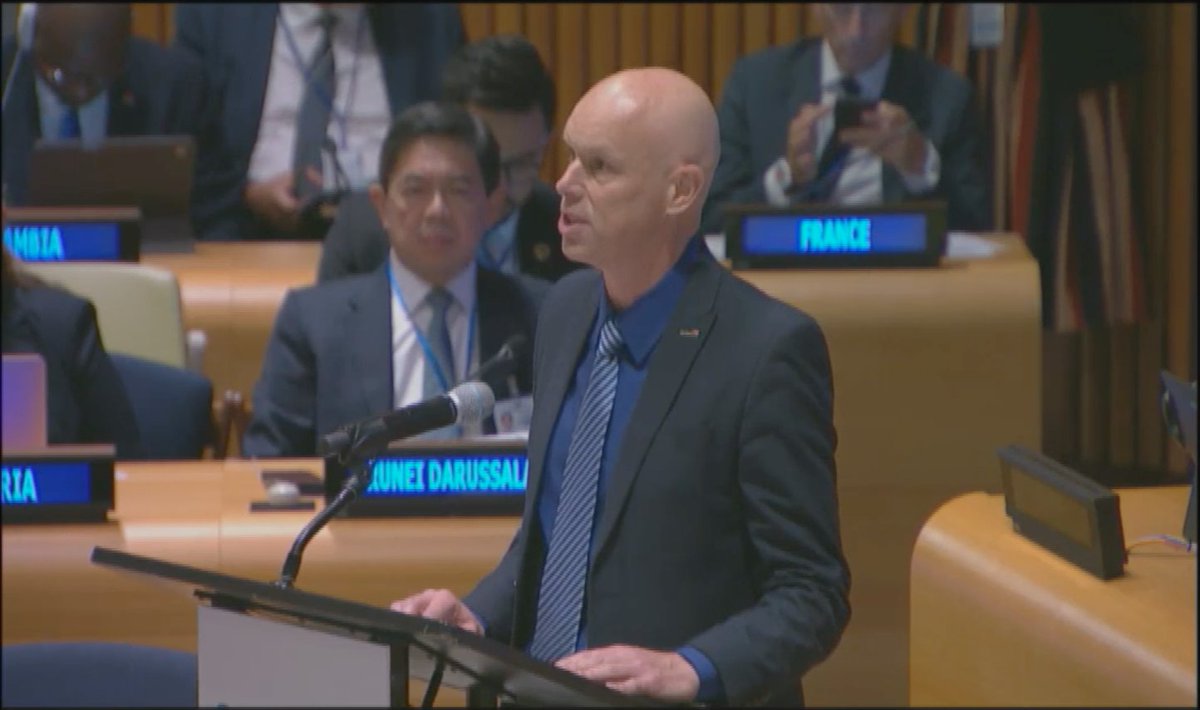 WorldVisionUN's tweet photo. @andrewmorley0 at the #SDGSummit Leaders Dialogue: "The way to put #SDGs back on track is by putting children at the heart of our efforts" #Enough #UNGA78 https://t.co/arAB7FDqub