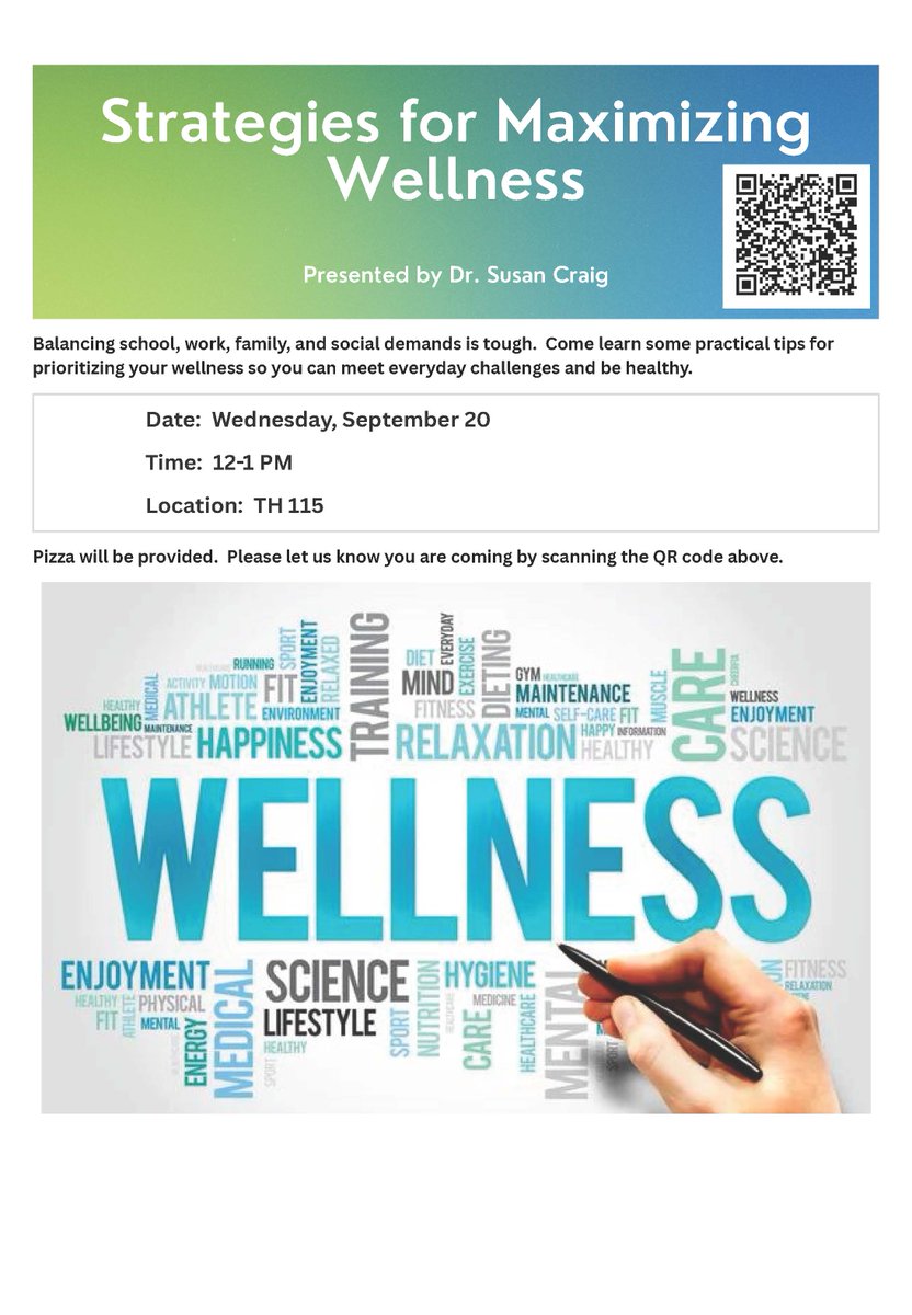 MSSUTeacherEd's tweet photo. Reminder! Upcoming event this week focusing on wellness. Make sure to sign up! https://t.co/O2TqSVnqhc