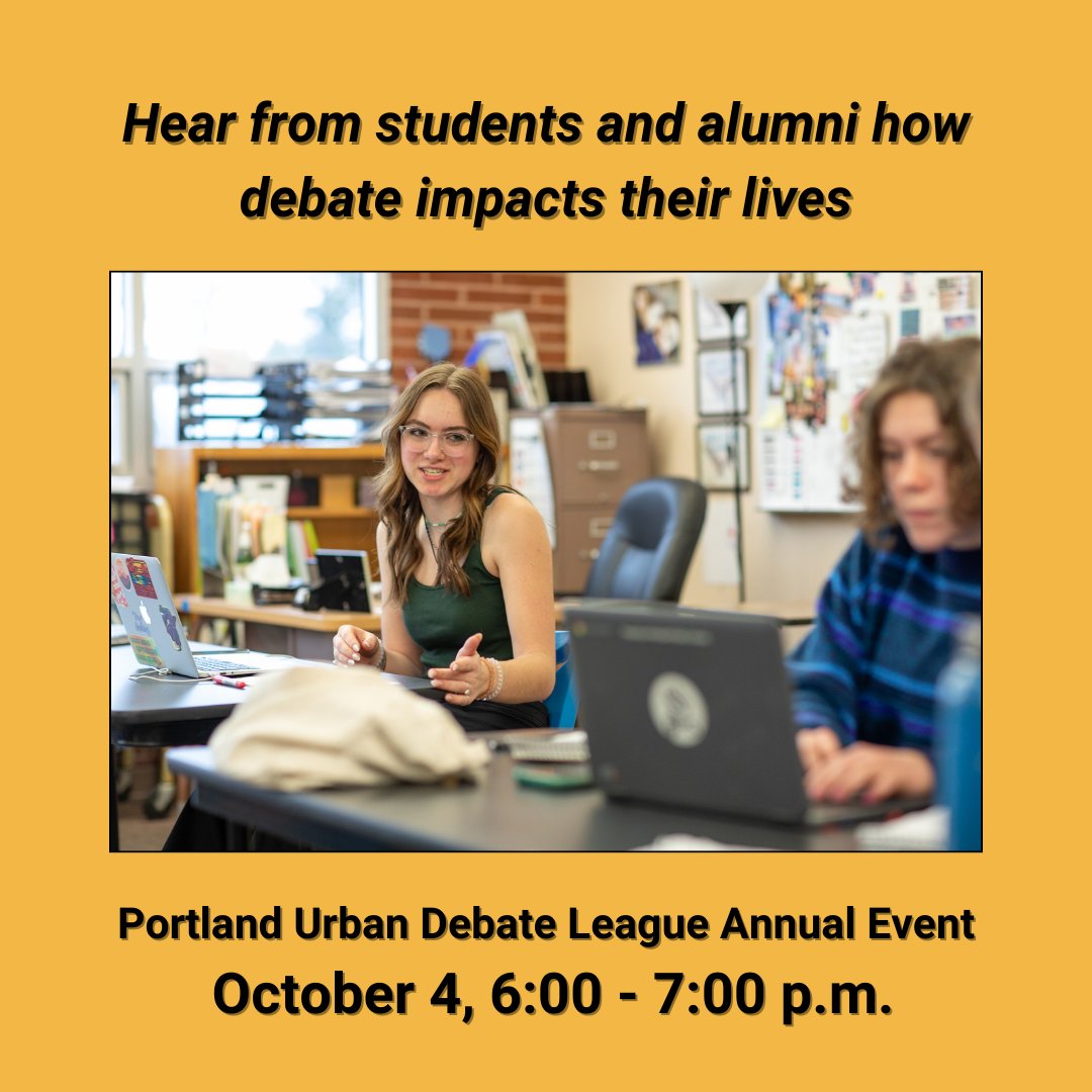 Portland Urban Debate League tweet media