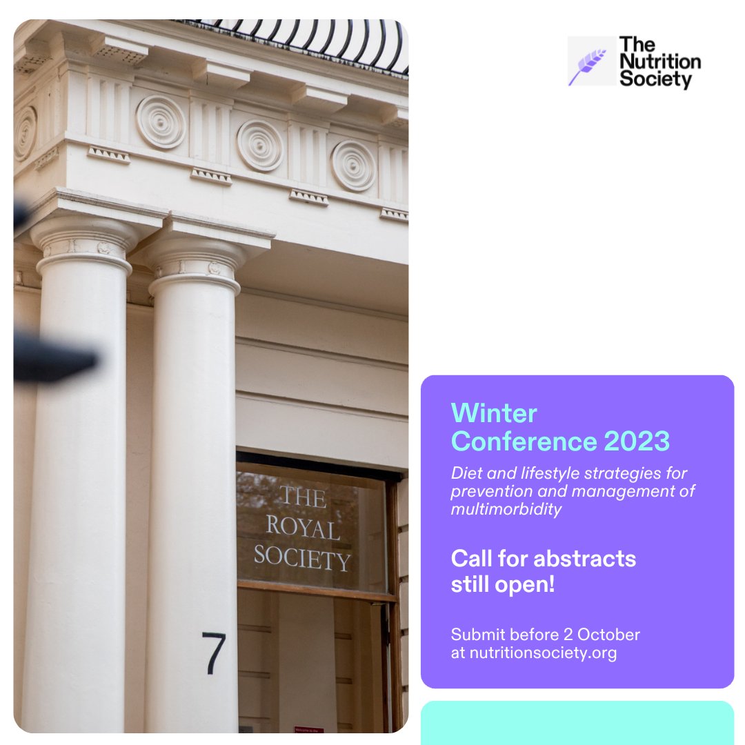 Nutrition Society (@nutritionsoc) on Twitter photo Call for abstracts still open 📢
Don't miss out on a great opportunity to present your research at the Society's Winter Conference, taking place on 5-6 December in London.
📅 Submit by 2 October 2023.
Find out more 👉 bit.ly/3RjDHXs <a href="/oonagh_markey/">Oonagh Markey</a> Call for abstracts still open 📢
Don't miss out on a great opportunity to present your research at the Society's Winter Conference, taking place on 5-6 December in London.
📅 Submit by 2 October 2023.
Find out more 👉 bit.ly/3RjDHXs <a href="/oonagh_markey/">Oonagh Markey</a>