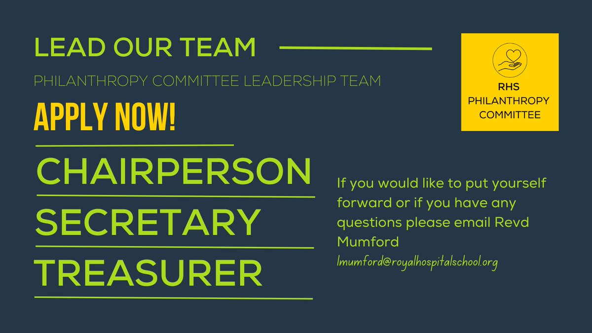 Come and join the team! 
After our first meeting last week it is time for application for the pupil leadership team. Please email Revd Mumford by Friday 22nd September if you would like to apply. 
#partofrhs #service #leadership #charity