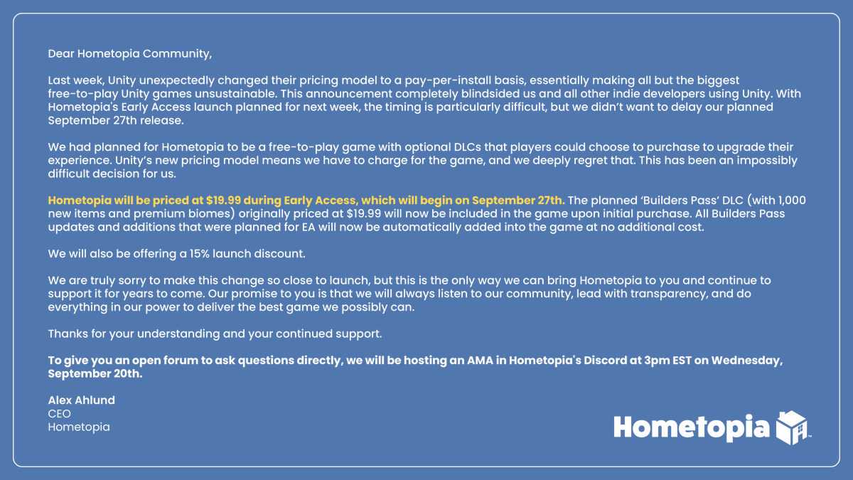 HometopiaGame's tweet photo. An important announcement from the Hometopia Dev Team: https://t.co/CVYk7BGQ31