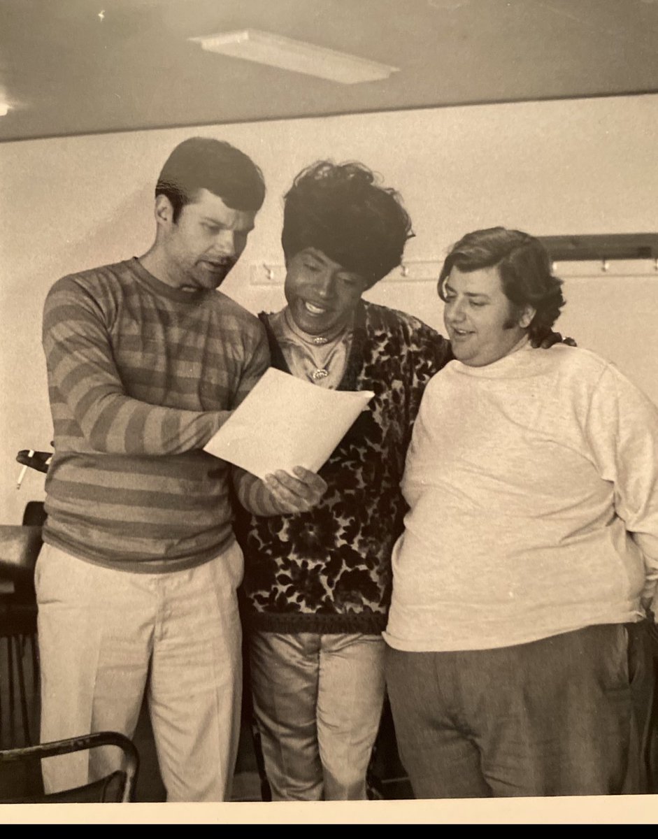 My dad was very cool! Today would have been his birthday! Think cool thoughts about him! (Photo with Little Richard and George Terry backstage at The Tom Jones Show c. 1970)#FredWillard