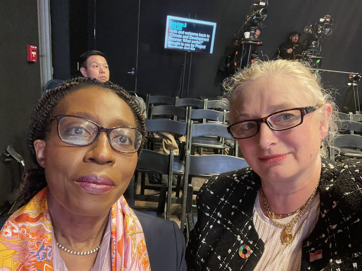 “It’s expensive being poor’. Great to meet @SongweVera today at #NYClimateWeek. We need more accessible public finance to unlock projects and #ClimateFinance #PSevents