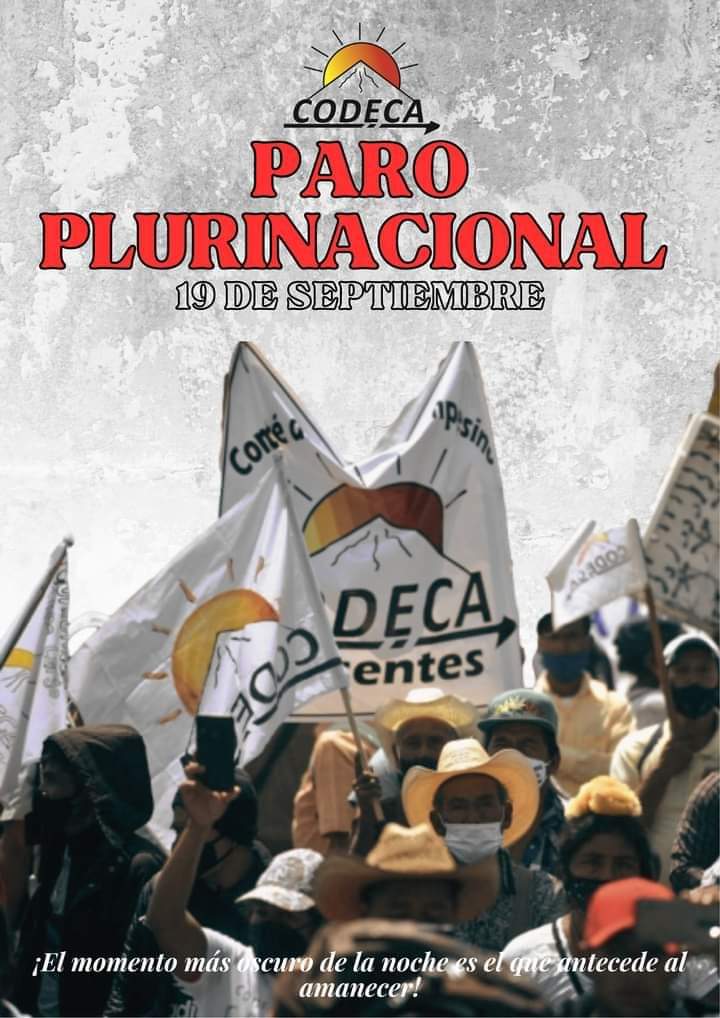 FgerRadio's tweet photo. #ParoPlurinacional #Guatemala
Este 19 de #Septiembre #Codeca realizará el #ParoPlurinacional en 23 puntos a nivel nacional. https://t.co/6hvRx7SLbg