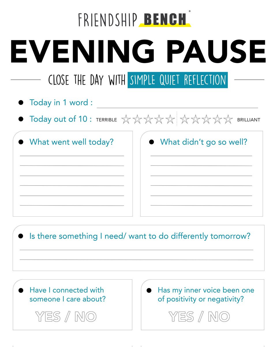 Did you anchor yourself in the morning... (if you didn't try tomorrow) check the guide sheet in the thread! 

But now, it's time for that #EveningPause 😊🌙⭐️ Make a habit of closing your day in quiet reflection - sign out and still the mind for a restful sleep 👇
